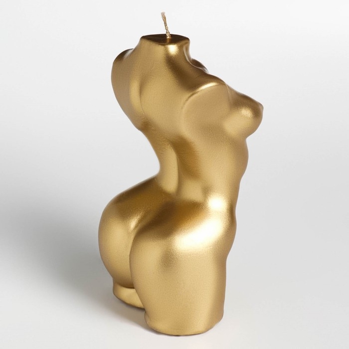 Свеча фигурная лакированная  Свеча фигурная лакированная "Женский силуэт", 10 см, золото