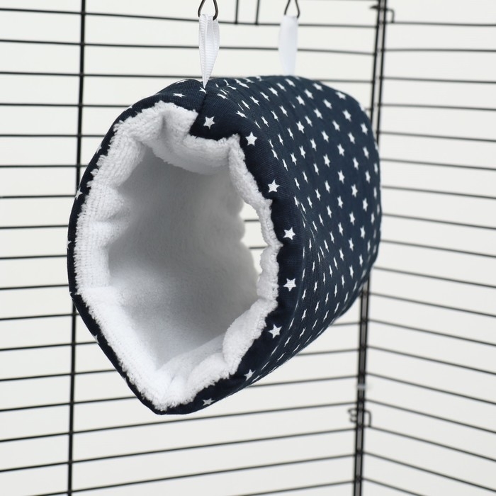 Домик Домик "Кольцо" для грызунов, 25*10*10 см, бязь флис, звезды