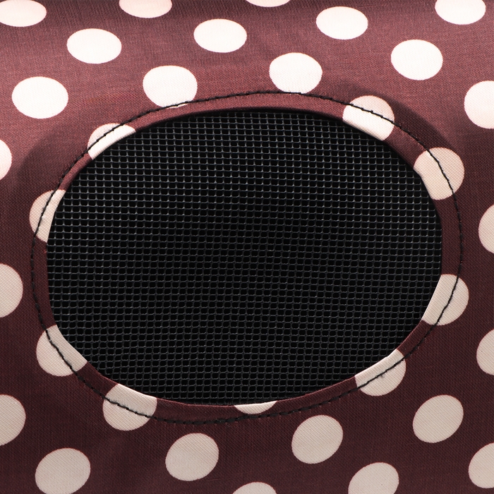 Сумка - переноска для животных  Сумка - переноска для животных "Горошек", коричневая, размер L, 53 х 21 х 29 см