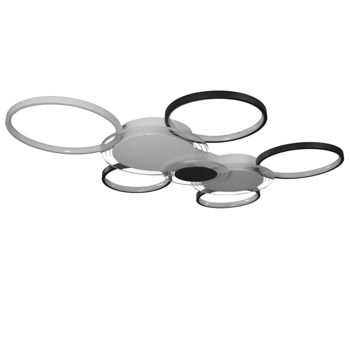 Люстра с ПДУ "Мноро" 8хLED 250Вт 3000-6000К черно-белый 114х76 см BayerLux