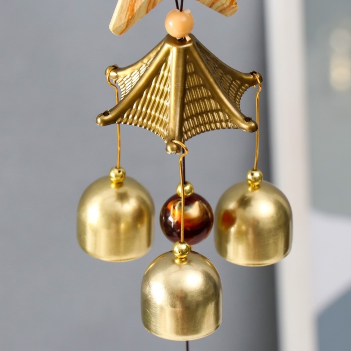 Музыка ветра металл Музыка ветра металл "Звезда" песочная 4 колокольчика 43х6 см