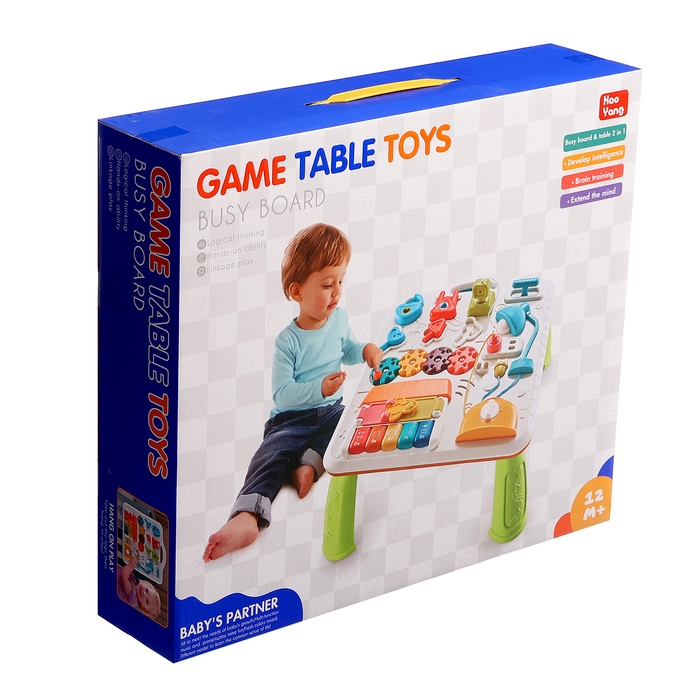 Развивающий столик-бизиборд «Умный малыш», звуковые эффекты, работает от батареек Развивающий столик-бизиборд «Умный малыш», звуковые эффекты, работает от батареек