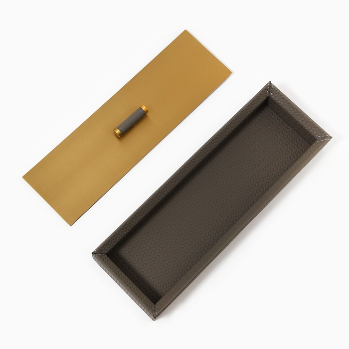 Шкатулка для украшений из экокожи, 30,4 х 10,4 см Шкатулка для украшений из экокожи, 30,4 х 10,4 см