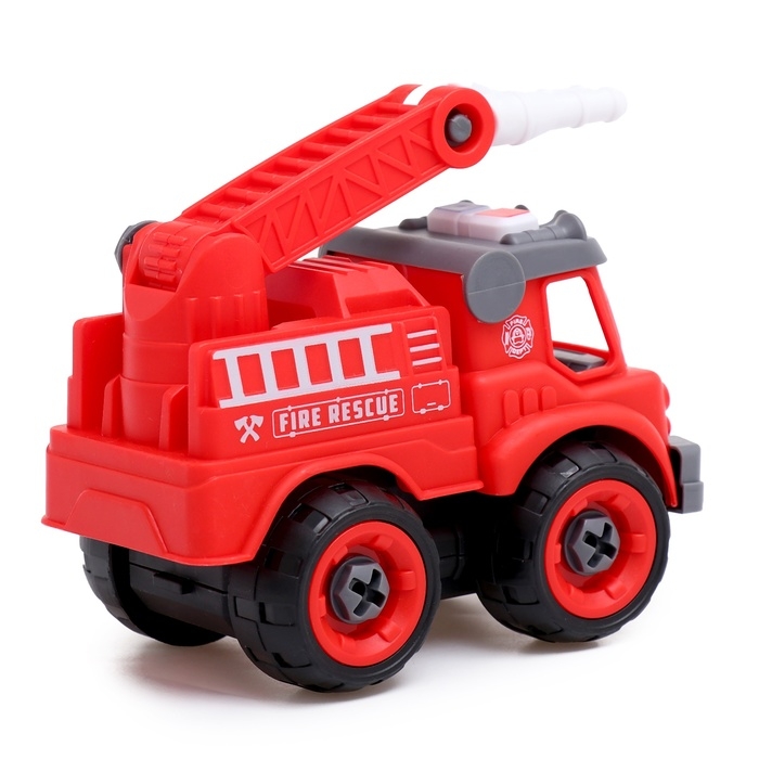 Конструктор винтовой «Пожарная машина», с отвёрткой, 31 деталь Конструктор винтовой «Пожарная машина», с отвёрткой, 31 деталь