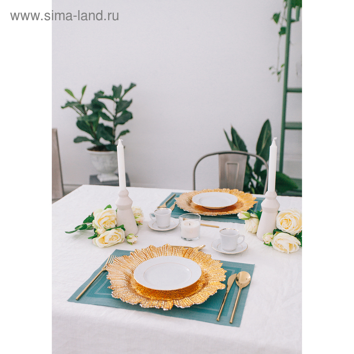 Тарелка - блюдо подстановочное Magistro &laquo;Сияние&raquo;, d=33 см, цвет золотой