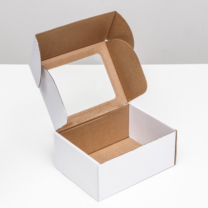 Коробка самосборная, белая с окном, 22 х 16,5 х 9,5 см Коробка самосборная, белая с окном, 22 х 16,5 х 9,5 см