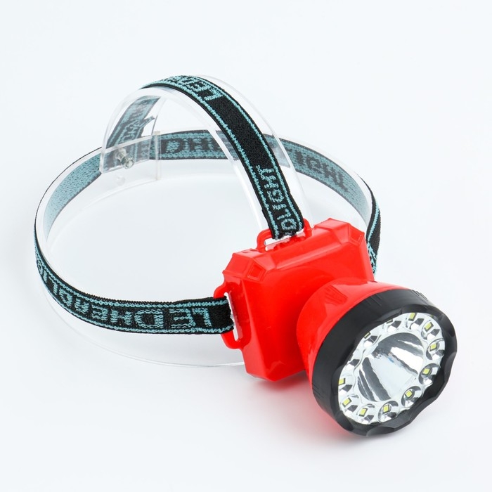 Фонарь налобный, 3 Вт, 1+12 led, 2 режима, 7.2 х 9 х 8 см, 3 АА Фонарь налобный, 3 Вт, 1+12 led, 2 режима, 7.2 х 9 х 8 см, 3 АА