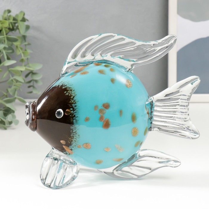 Сувенир стекло Сувенир стекло "Рыба" под муранское стекло МИКС 16х20 см