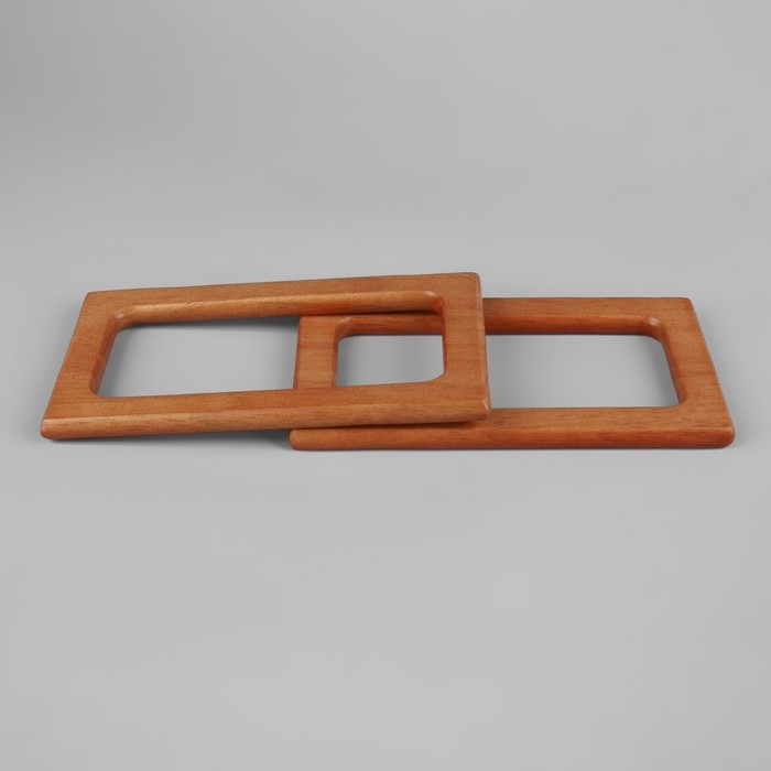 Ручки для сумки деревянные, 15 × 8 см, 2 шт, цвет светло-коричневый