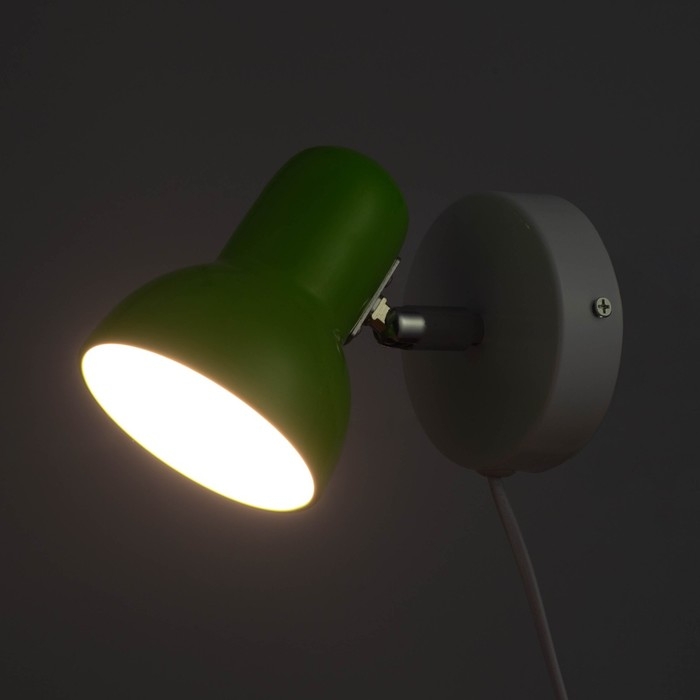 Бра с проводом  Бра с проводом "Севантос" Е27 40Вт зеленый 9х9х14 см