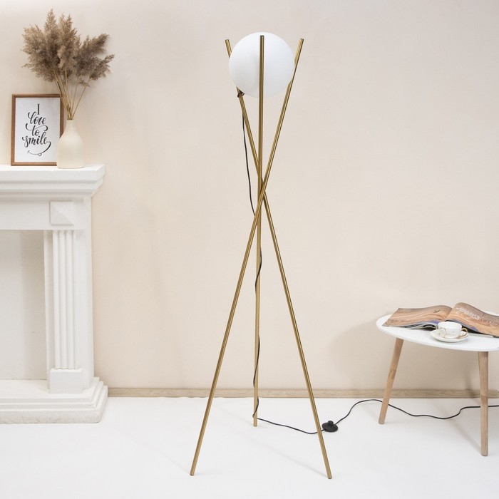 Торшер 19048/1 E27 40Вт медь 45х45х170 см