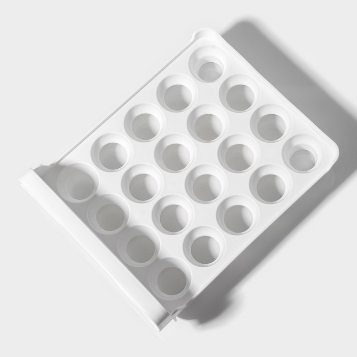 Контейнер для хранения яиц Доляна, 40 ячеек, 27×22×16 см, цвет белый Контейнер для хранения яиц Доляна, 40 ячеек, 27×22×16 см, цвет белый