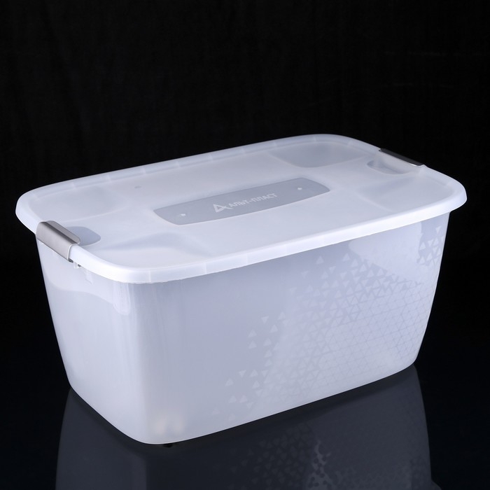 Бокс универсальный, на колёсиках, 46 л, 60×40×29 см, цвет МИКС Бокс универсальный, на колёсиках, 46 л, 60×40×29 см, цвет МИКС