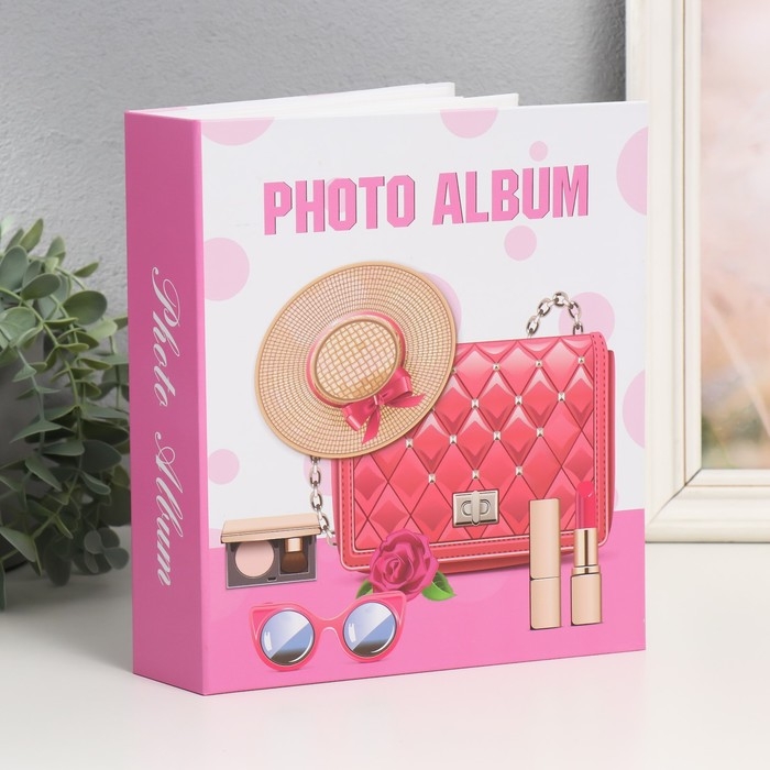 Фотоальбом на 80 фото 10х15 см  Фотоальбом на 80 фото 10х15 см "Женские штучки" в коробке МИКС 5,2х19х23 см