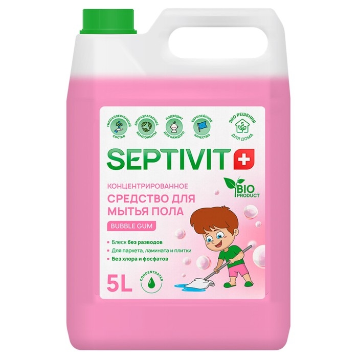 Средство для пола SEPTIVIT  Средство для пола SEPTIVIT "Bubble Gum", 5 л