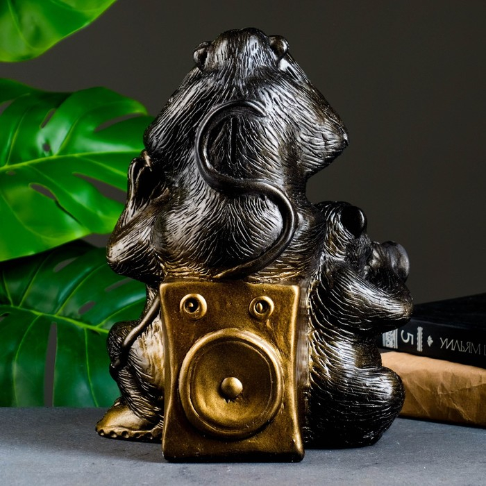 Копилка Копилка "Обезьяны: всё слышу, всё вижу, всё скажу" бронза, 30см