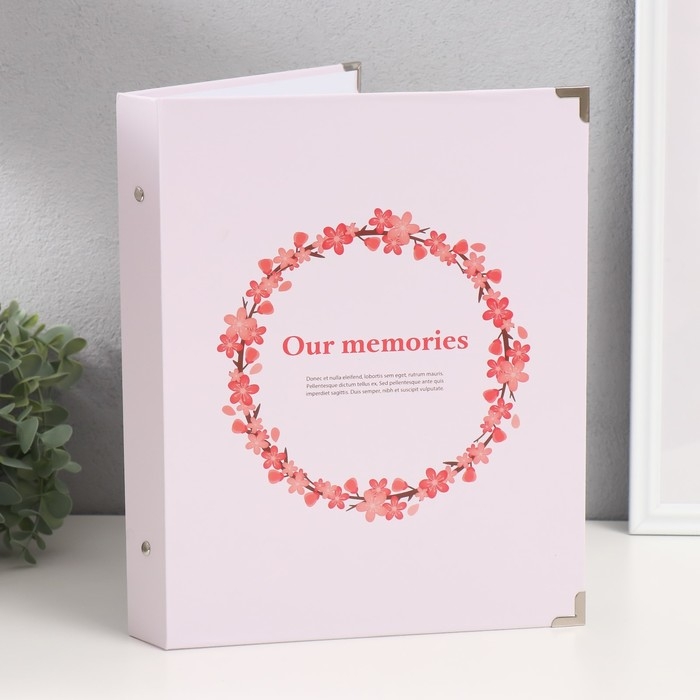 Фотоальбом на 320 фото 9х13 см "Цветочный узор" 30,5х24х4,2 см