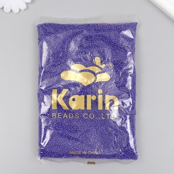 Бисер стекло 12/0  Бисер стекло 12/0 "Сине-фиолетовый" яркий 450 гр