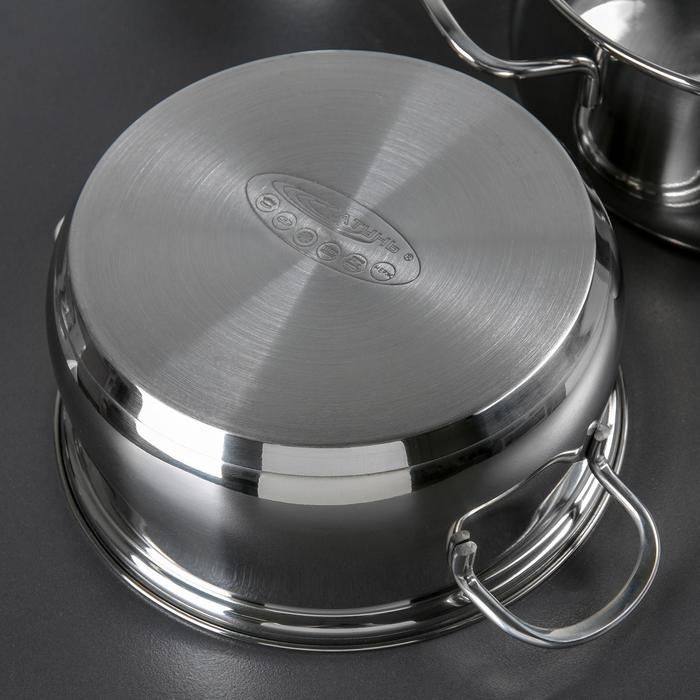 Набор кастрюль «Лира», 3 предмета: 3,2 л, 4,2 л, 5,2 л, стеклянные крышки, капсульное дно, индукция Набор кастрюль «Лира», 3 предмета: 3,2 л, 4,2 л, 5,2 л, стеклянные крышки, капсульное дно, индукция