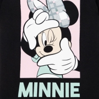 Футболка детская "Minnie" Минни Маус, рост 122-128, цвет чёрный