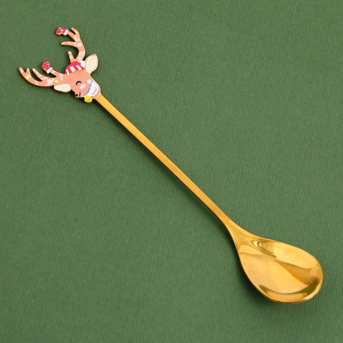 Ложка столовая с формовой ручкой &laquo;Тепла и уюта в Новом году!&raquo;, 2,7 х 14,5 см