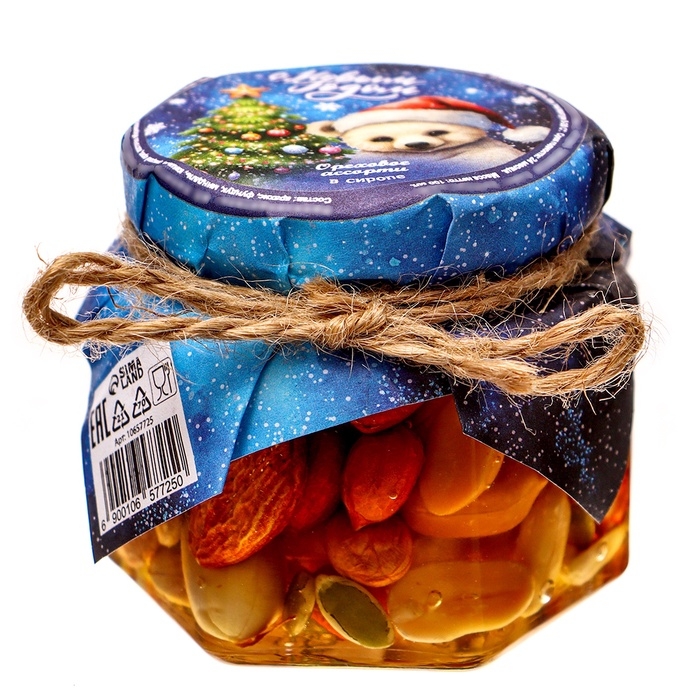 Ореховое ассорти "С Новым годом !" в сосновом сиропе, 100 мл