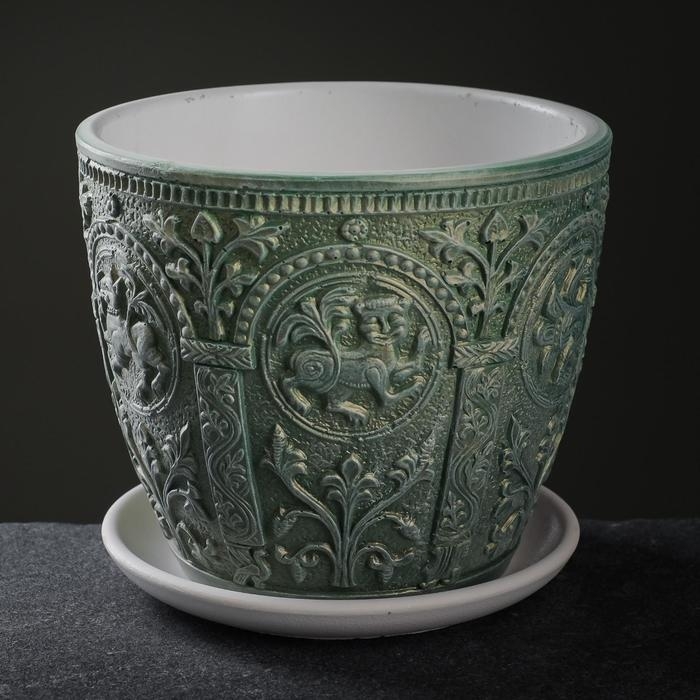 Горшок цветочный Горшок цветочный "Былина" зеленый бутон №3, 2,15л