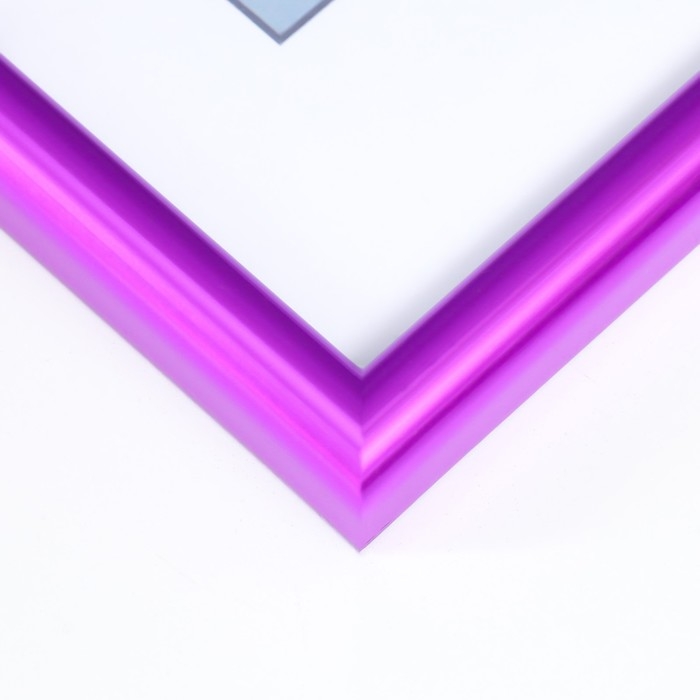 Фоторамка пластик Фоторамка пластик "Радуга" 21х30 см, фиолетовый металлик
