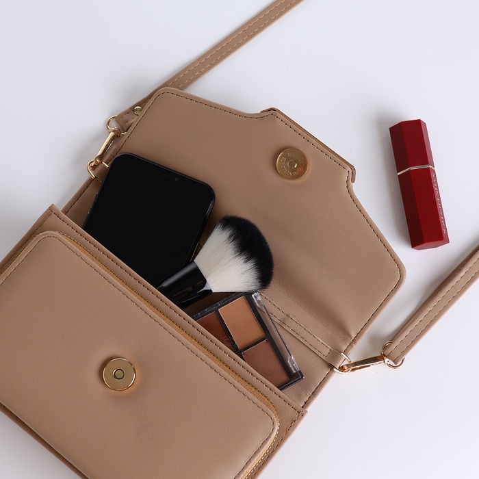 Сумка женская на молнии, цвет бежевый Сумка женская на молнии, цвет бежевый