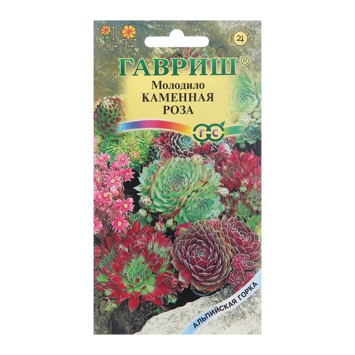 Семена цветов Молодило  Семена цветов Молодило "Каменная Роза", 0,01 г