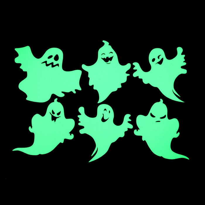 Наклейка 3Д интерьерная светящаяся Привидения 30*20см Наклейка 3Д интерьерная светящаяся Привидения 30*20см