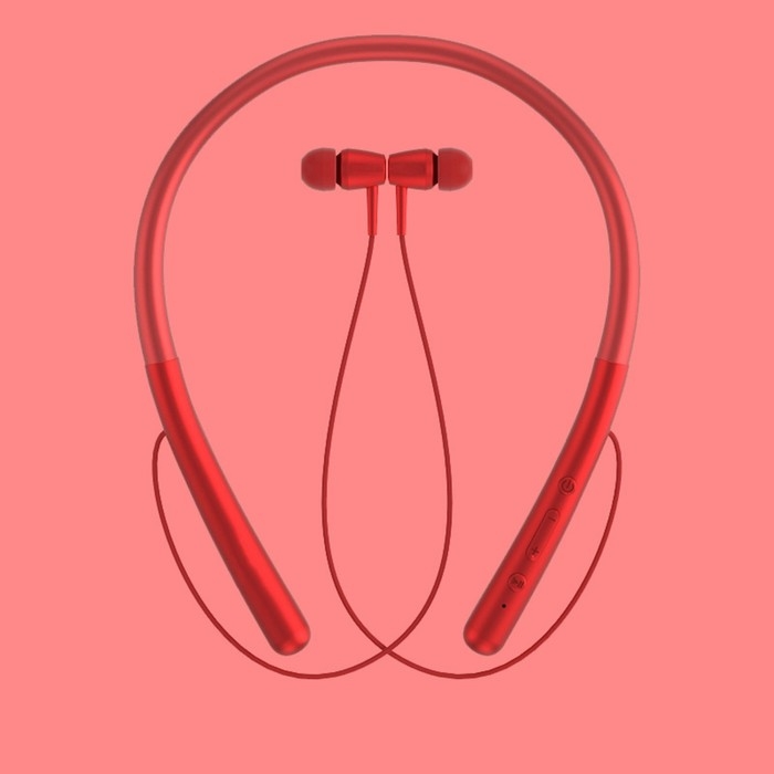 Наушники спортивные WI-H700, беспроводные, вакуумные, ВТ 4.2, микрофон, 100 мАч, красные Наушники спортивные WI-H700, беспроводные, вакуумные, ВТ 4.2, микрофон, 100 мАч, красные