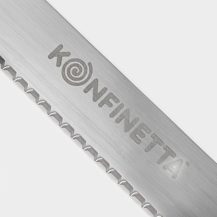 Нож для бисквита крупные зубцы, длина лезвия 25 см, деревянная ручка, толщина лезвия 1 мм Нож для бисквита крупные зубцы, длина лезвия 25 см, деревянная ручка, толщина лезвия 1 мм