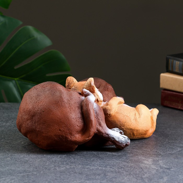 Садовая фигура "Лучшие друзья" 23х27х11см, рыжий и коричневый