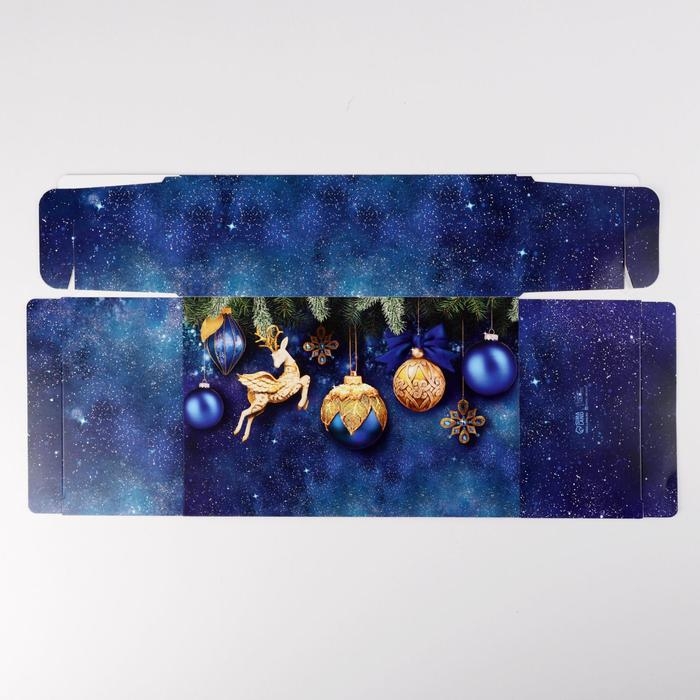 Коробка - конфета подарочная новогодняя складная «Новогодние игрушки», 18 х 28 х 10 см, Новый год Коробка - конфета подарочная новогодняя складная «Новогодние игрушки», 18 х 28 х 10 см, Новый год