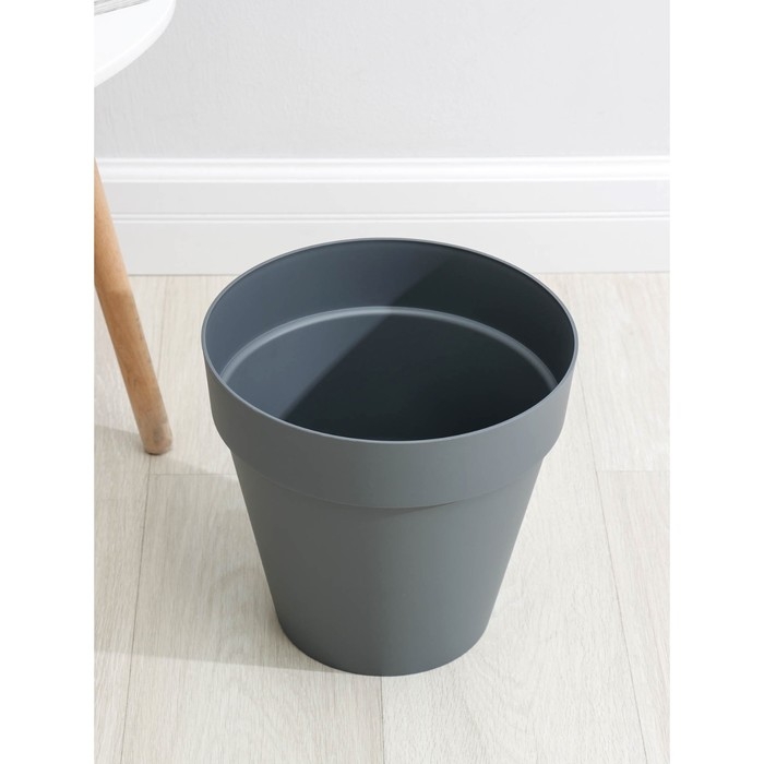 Кашпо для цветов со вставкой Tarragon, 10 л, d=28 см, h=26,2 см, цвет серый Кашпо для цветов со вставкой Tarragon, 10 л, d=28 см, h=26,2 см, цвет серый