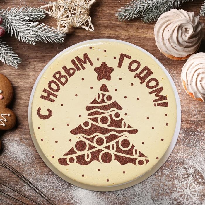 Новый год. Трафарет для выпечки «Елочка со звездой», 30 × 35 см Новый год. Трафарет для выпечки «Елочка со звездой», 30 × 35 см