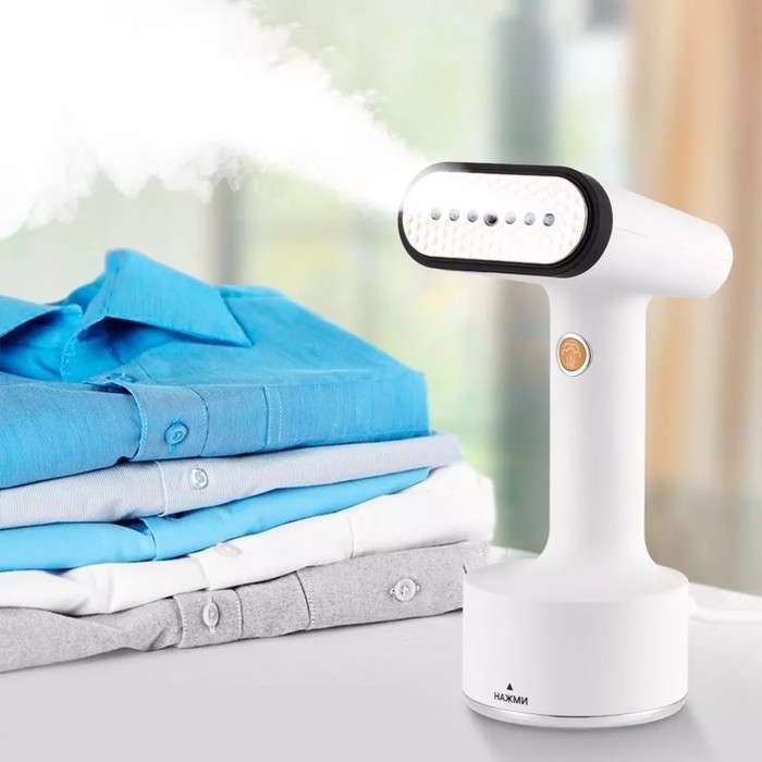 Отпариватель Kitfort KT-9152, ручной, 1500 Вт, 150 мл, 20 г/мин, шнур 2.5 м, белый Отпариватель Kitfort KT-9152, ручной, 1500 Вт, 150 мл, 20 г/мин, шнур 2.5 м, белый