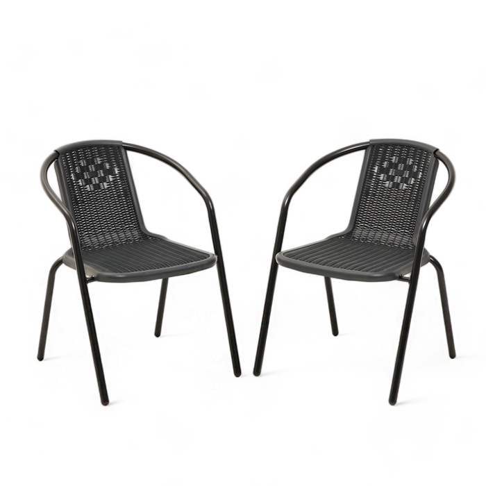 Набор садовой мебели: 2 стула 53 х 61 х 73 см, каркас 24 х 0.8 мм, до 100 кг, серый Набор садовой мебели: 2 стула 53 х 61 х 73 см, каркас 24 х 0.8 мм, до 100 кг, серый