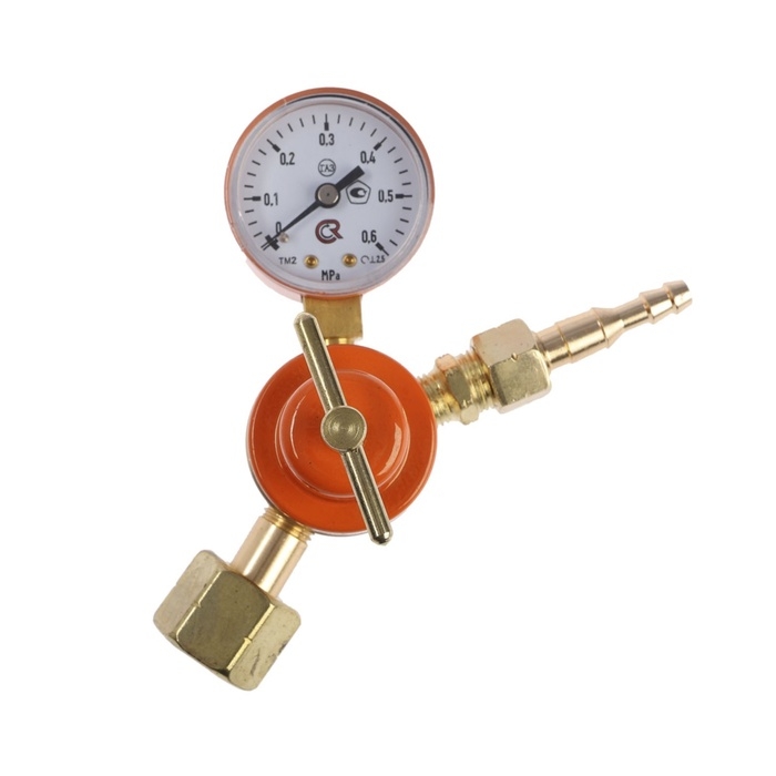 Редуктор пропановый ТУНДРА, 5 м3/ч, рабочее/на входе 0.3/2.5 МПа, алюминий Редуктор пропановый ТУНДРА, 5 м3/ч, рабочее/на входе 0.3/2.5 МПа, алюминий