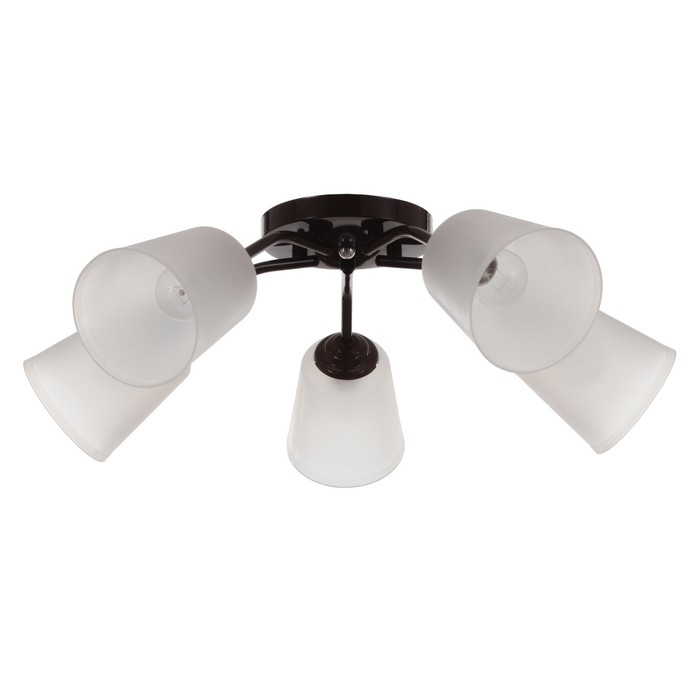 Люстра Люстра "Онлайн" (цилиндр) 5х15Вт Е27 МОДЕЛЬ: BR 00221 венге/прозрачный