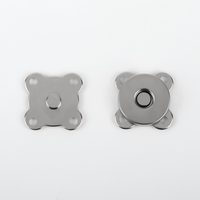 Кнопки магнитные, пришивные, d = 14 мм, 10 шт, цвет серебряный Кнопки магнитные, пришивные, d = 14 мм, 10 шт, цвет серебряный