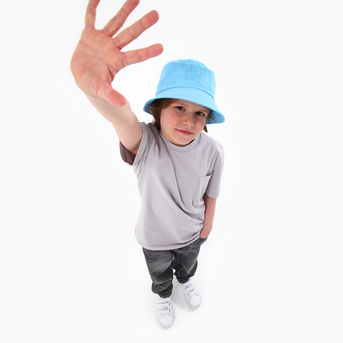 Панама детская для мальчика Easy, цвет голубой, р-р 54 Панама детская для мальчика Easy, цвет голубой, р-р 54