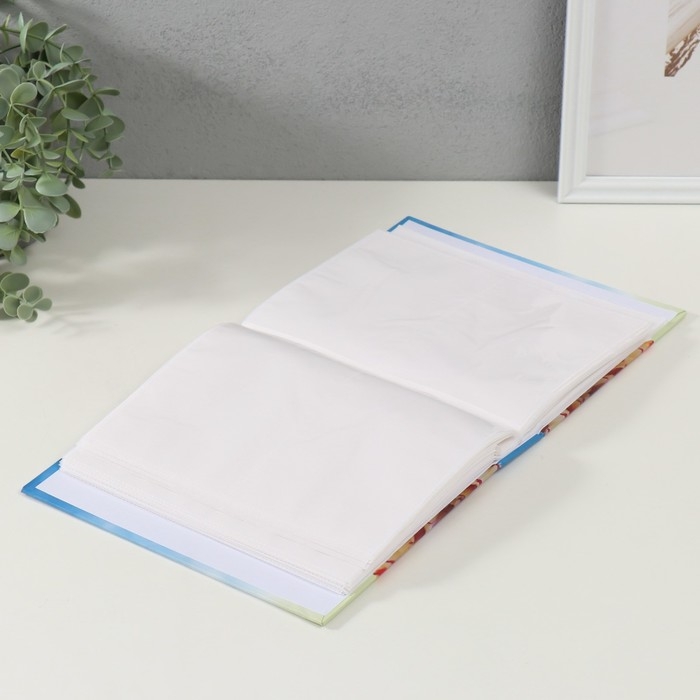 Фотоальбом на 200 фото 10х15 см Фотоальбом на 200 фото 10х15 см "Цветочная коллекция-4 Голубой"