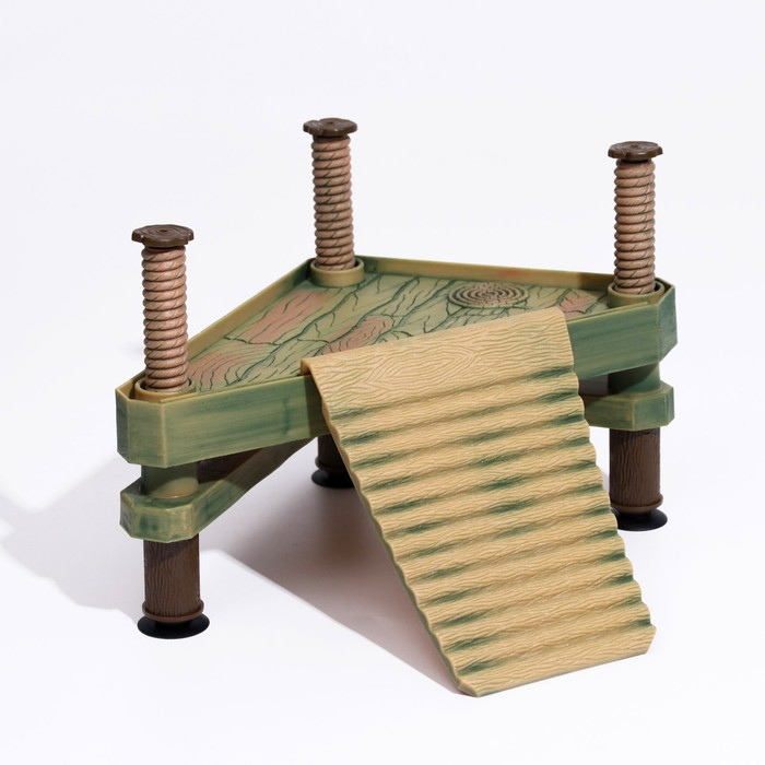 Платформа для черепах на регулируемых опорах с плавающим мостиком Платформа для черепах на регулируемых опорах с плавающим мостиком