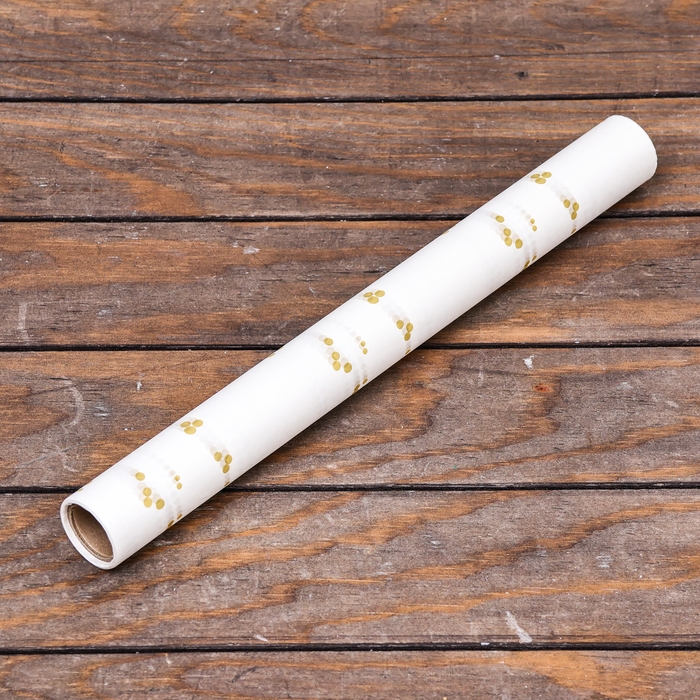 Бумага силиконизированная «Бусинки» золото, 0,38 х 5 м Бумага силиконизированная «Бусинки» золото, 0,38 х 5 м