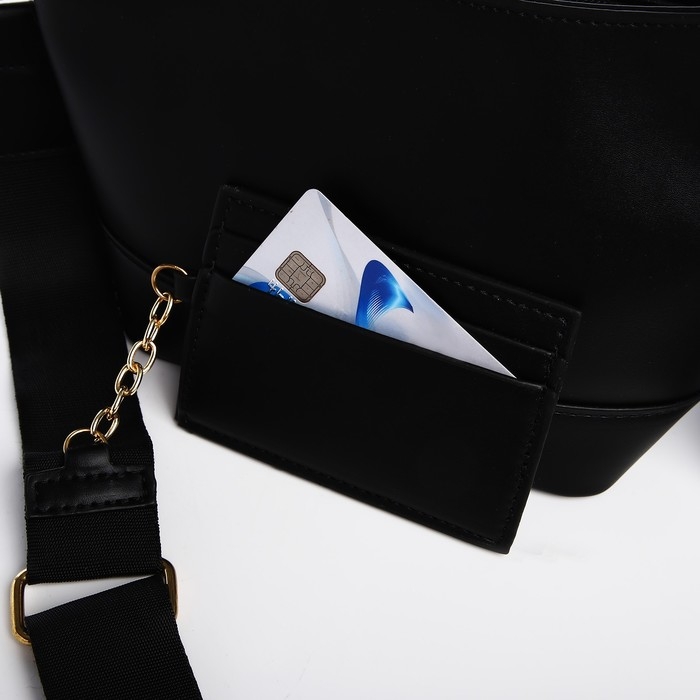 Сумка-мешок на молнии, цвет чёрный Сумка-мешок на молнии, цвет чёрный