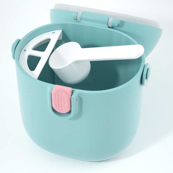 Контейнер для хранения детского питания 450 мл., с ложкой, цвет голубой Контейнер для хранения детского питания 450 мл., с ложкой, цвет голубой
