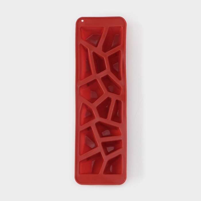 Форма для льда Доляна «Дроблёный лёд», силикон, 23,5×7×2,5 см, 15 ячеек (3,8×2,5 см), цвет МИКС Форма для льда Доляна «Дроблёный лёд», силикон, 23,5×7×2,5 см, 15 ячеек (3,8×2,5 см), цвет МИКС