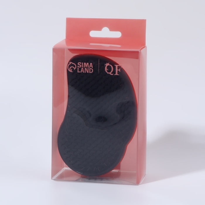 Расчёска массажная, 7,5 × 12,5 см, цвет оранжевый